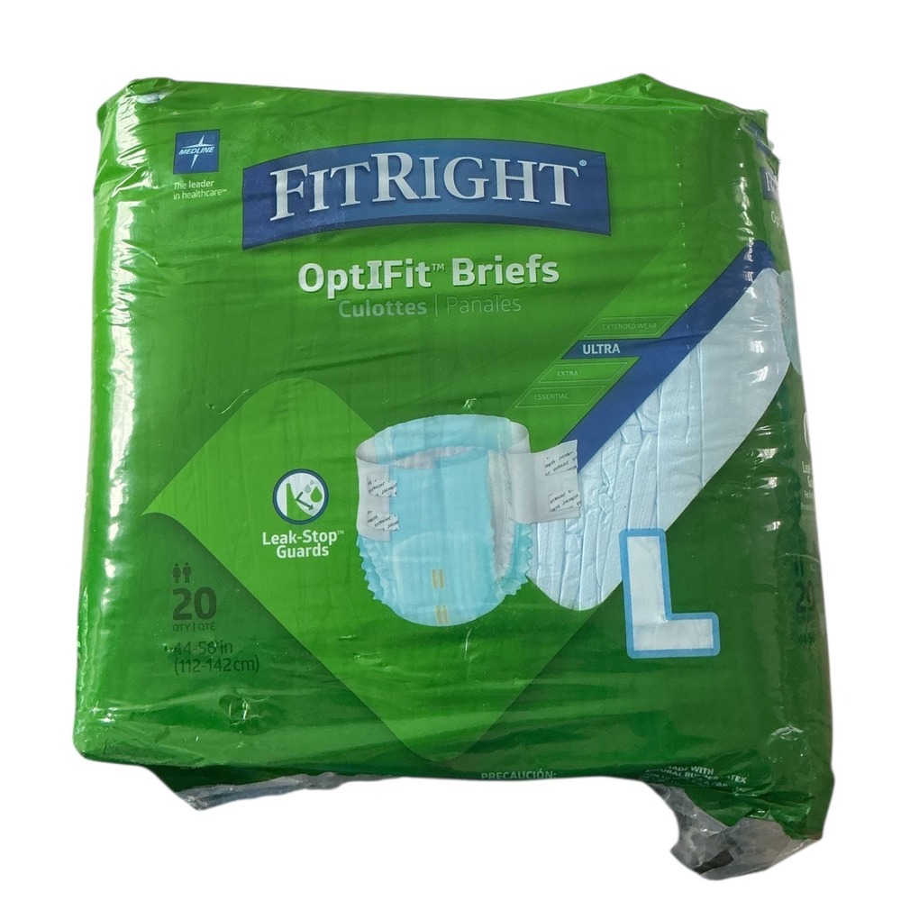 FitRight - OptiFit Adult Briefs‎ (Large 20 Count) - Incontinence